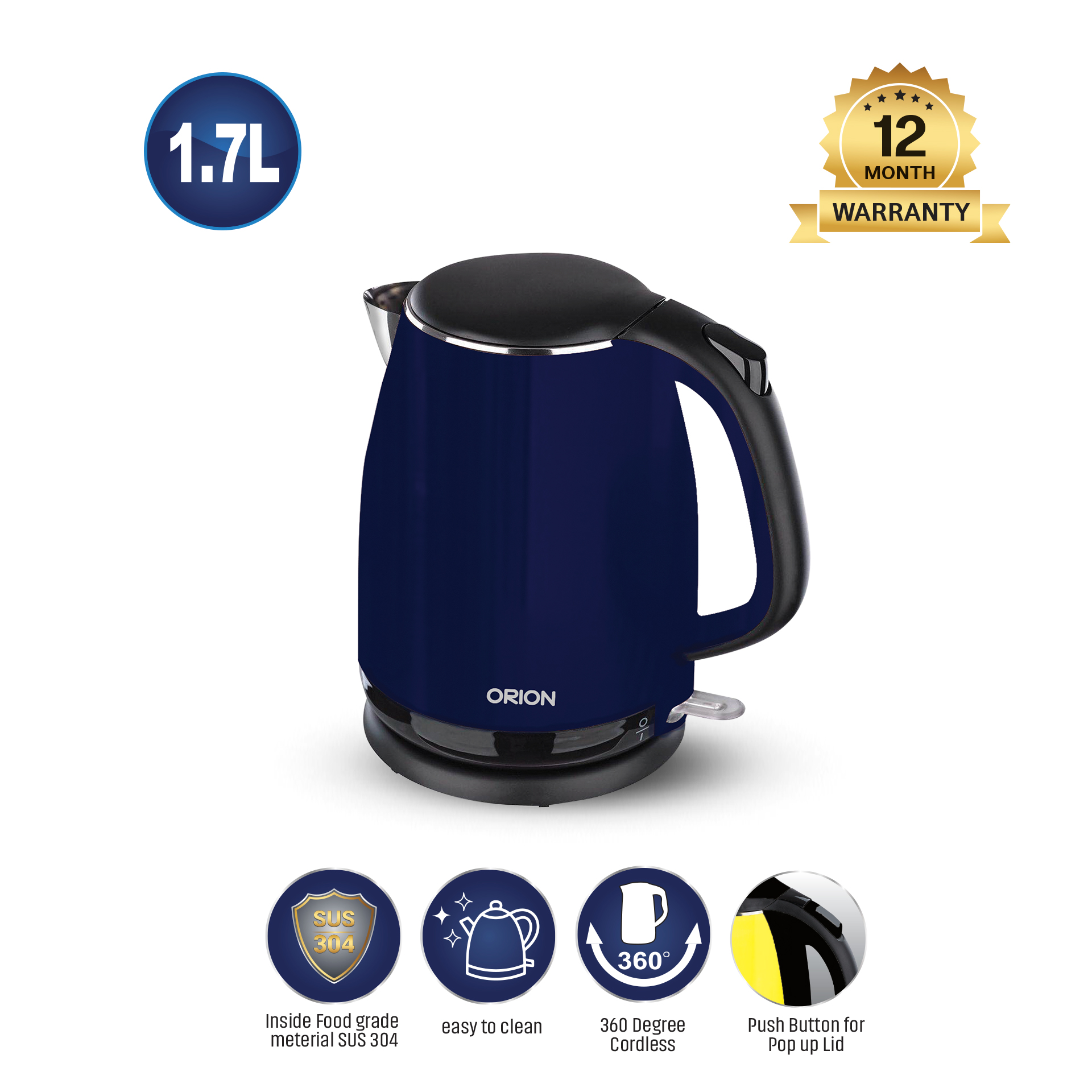 Orion  Electric Kettle 1.7 L OKL-DW1701